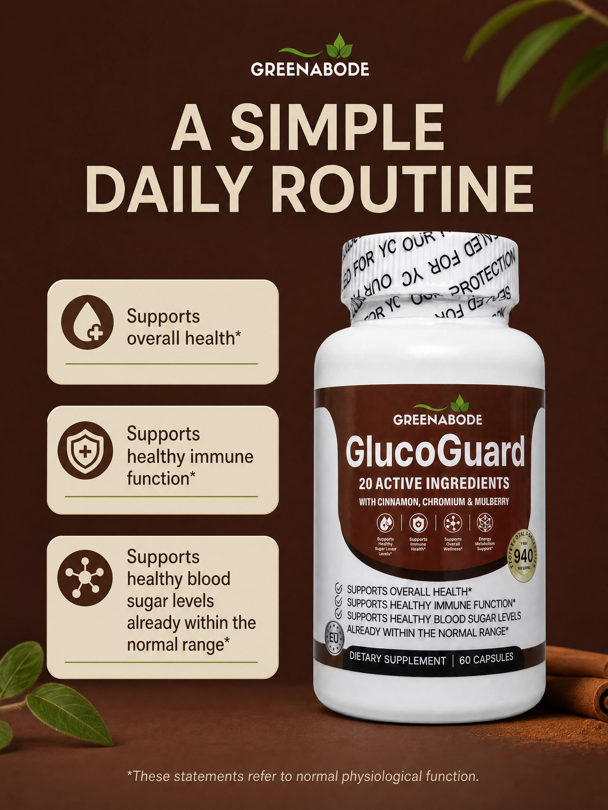 GlucoGuard Daily Wellness Supplement | Greenabode