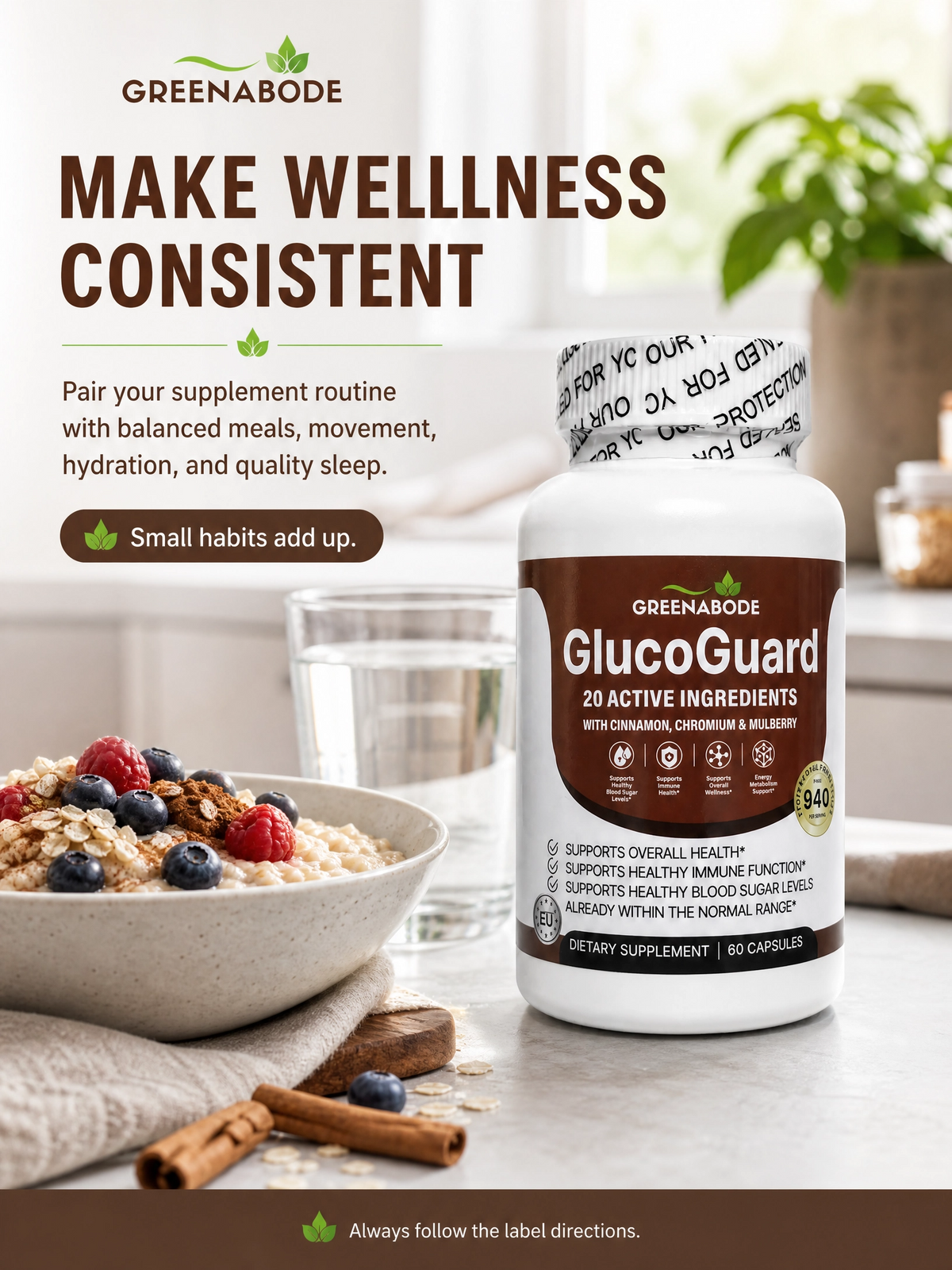 GlucoGuard Daily Wellness Supplement | Greenabode