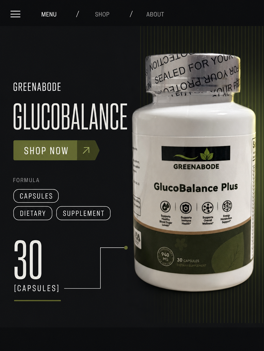 Greenabode GlucoBalance Plus – Daily Wellness Supplement with Cinnamon, Chromium & Mulberry, 30 Capsules